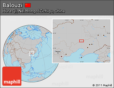 Gray Location Map of Balouzi