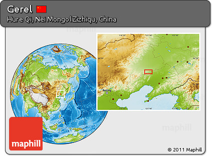 Physical Location Map of Gerel