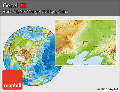 Physical Location Map of Gerel