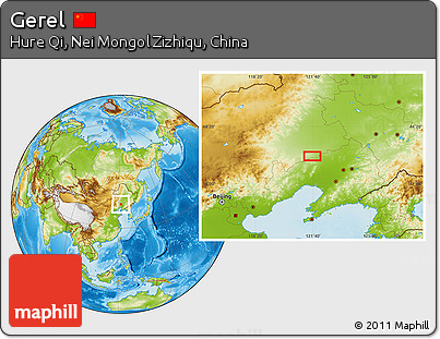 Physical Location Map of Gerel