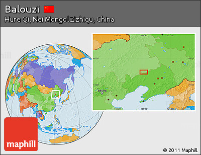 Political Location Map of Balouzi
