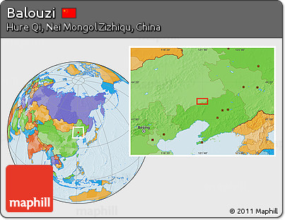 Political Location Map of Balouzi