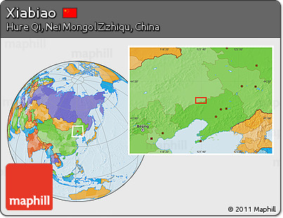 Political Location Map of Xiabiao