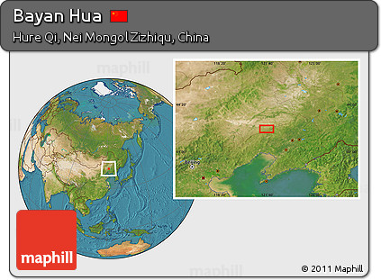 Satellite Location Map of Bayan Hua