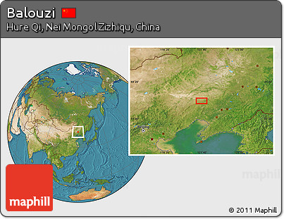 Satellite Location Map of Balouzi