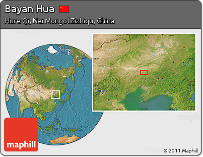 Satellite Location Map of Bayan Hua
