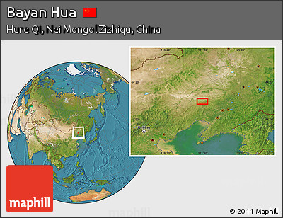 Satellite Location Map of Bayan Hua