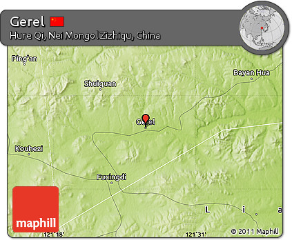 Physical Map of Gerel