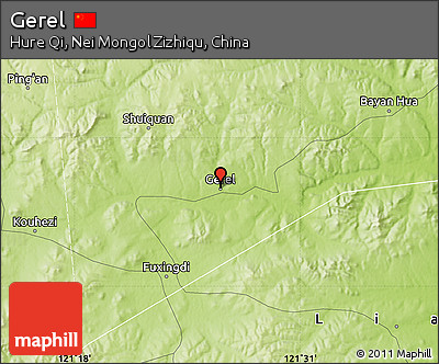 Physical Map of Gerel