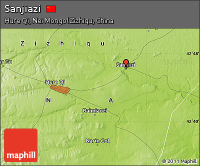 Physical Map of Sanjiazi