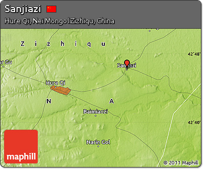 Physical Map of Sanjiazi