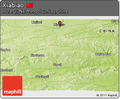Physical Panoramic Map of Xiabiao