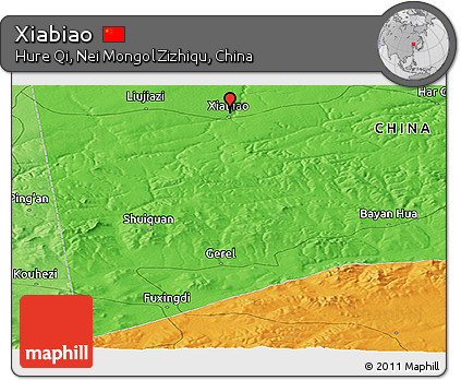 Political Panoramic Map of Xiabiao