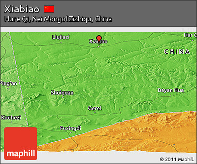 Political Panoramic Map of Xiabiao