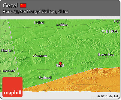 Political Panoramic Map of Gerel
