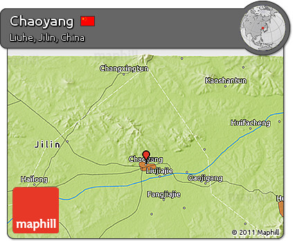 Physical 3D Map of Chaoyang
