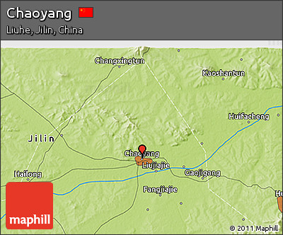 Physical 3D Map of Chaoyang