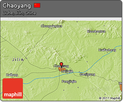 Physical 3D Map of Chaoyang