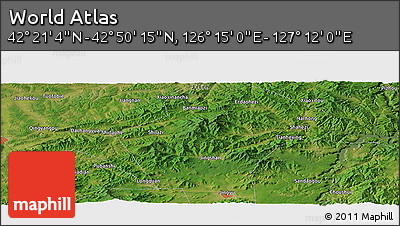 Satellite Panoramic Map of the Area around 42° 35' 40" N, 126° 43' 29" E