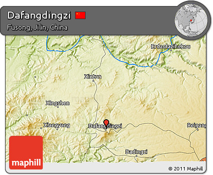 Physical 3D Map of Dafangdingzi