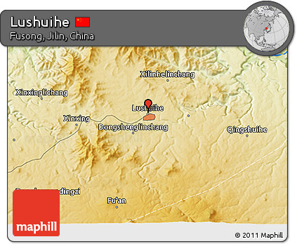 Physical 3D Map of Lushuihe