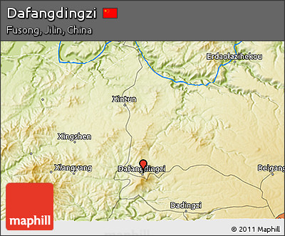 Physical 3D Map of Dafangdingzi