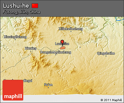 Physical 3D Map of Lushuihe