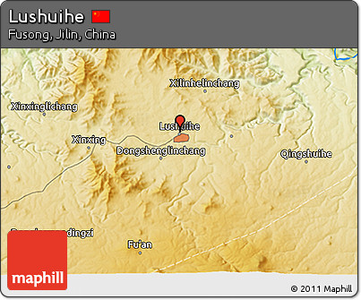 Physical 3D Map of Lushuihe