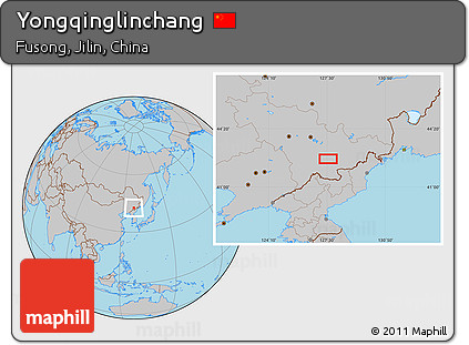 Gray Location Map of Yongqinglinchang