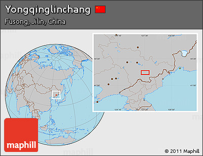 Gray Location Map of Yongqinglinchang