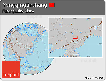 Gray Location Map of Yongqinglinchang
