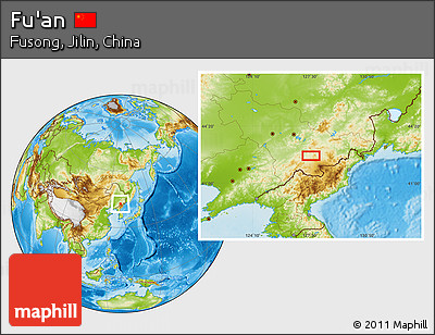 Physical Location Map of Fu'an