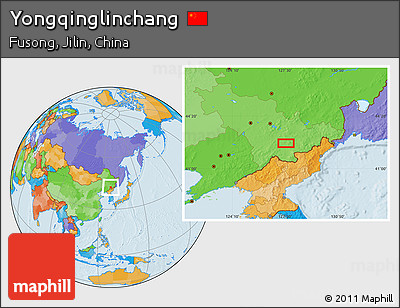 Political Location Map of Yongqinglinchang