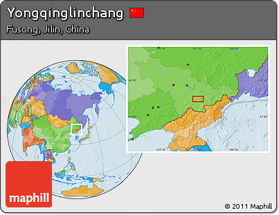 Political Location Map of Yongqinglinchang