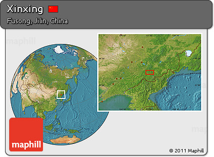 Satellite Location Map of Xinxing