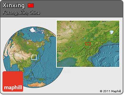 Satellite Location Map of Xinxing