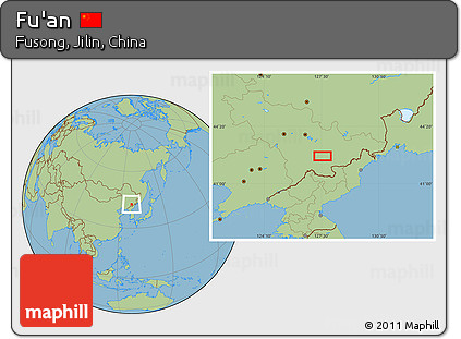 Savanna Style Location Map of Fu'an