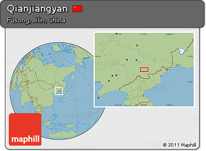 Savanna Style Location Map of Qianjiangyan