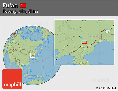 Savanna Style Location Map of Fu'an