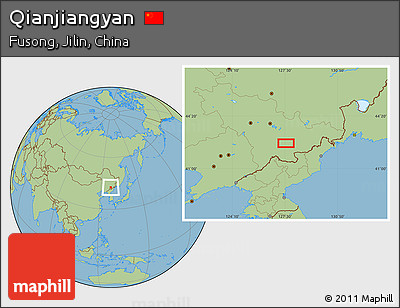 Savanna Style Location Map of Qianjiangyan