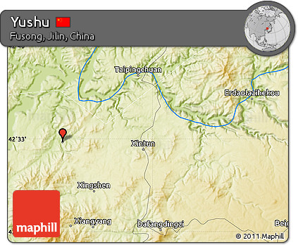Physical Map of Yushu