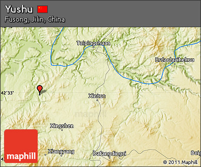 Physical Map of Yushu