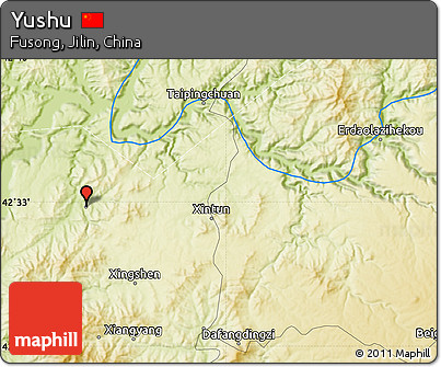 Physical Map of Yushu