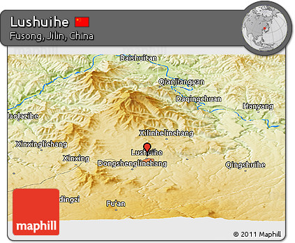 Physical Panoramic Map of Lushuihe