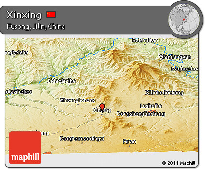 Physical Panoramic Map of Xinxing