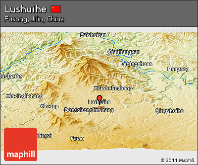 Physical Panoramic Map of Lushuihe