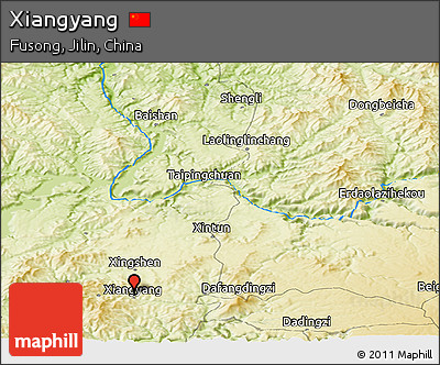 Physical Panoramic Map of Xiangyang