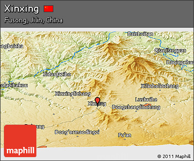 Physical Panoramic Map of Xinxing
