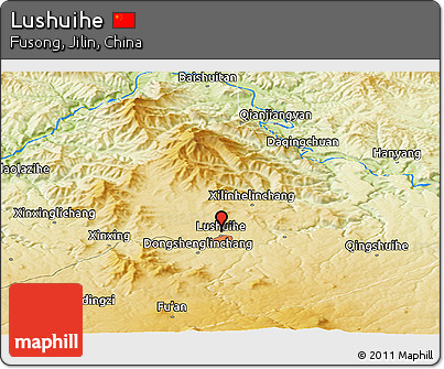 Physical Panoramic Map of Lushuihe