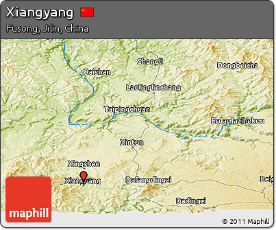 Physical Panoramic Map of Xiangyang